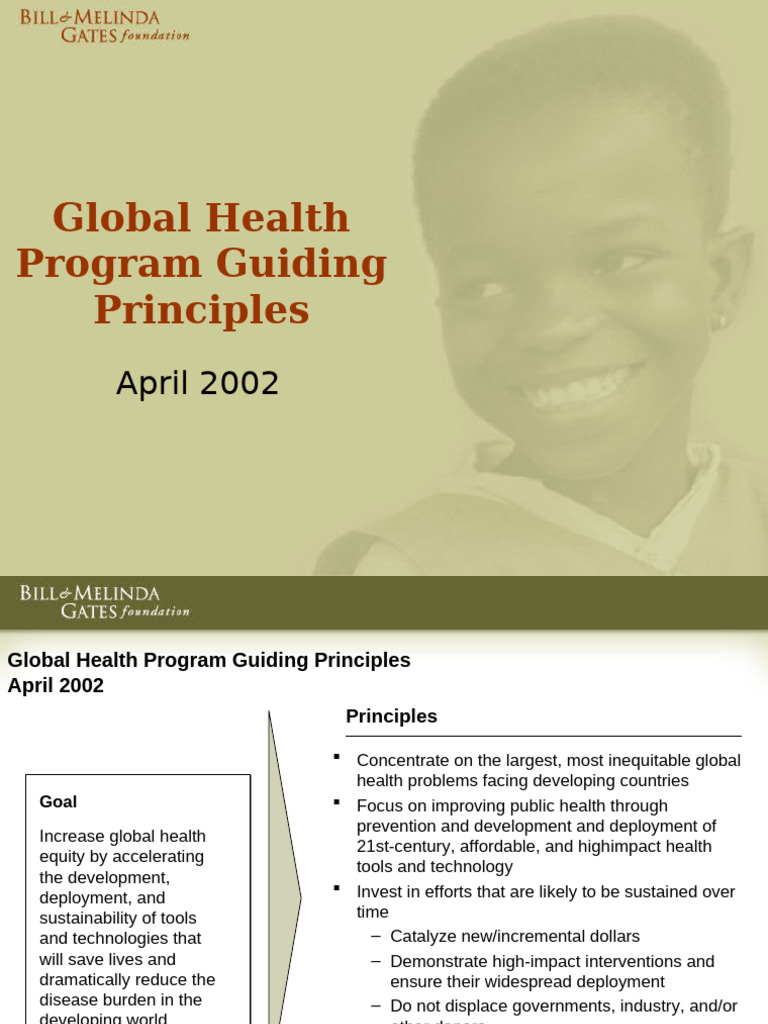 GHP Guidingprinciples | PDF | Public Health | Eradication Of Infectious ...