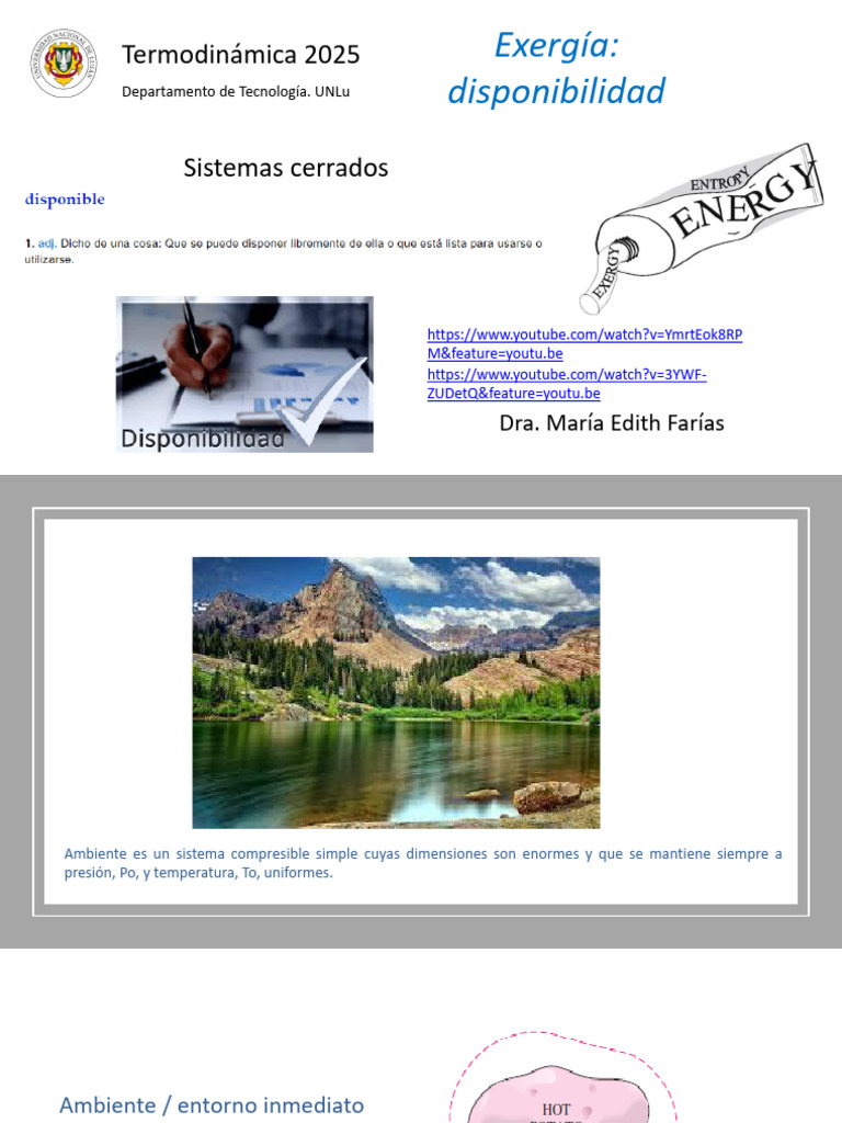 Exergía y Disponibilidad en Termodinámica | PDF | Ejercicio | Metrología