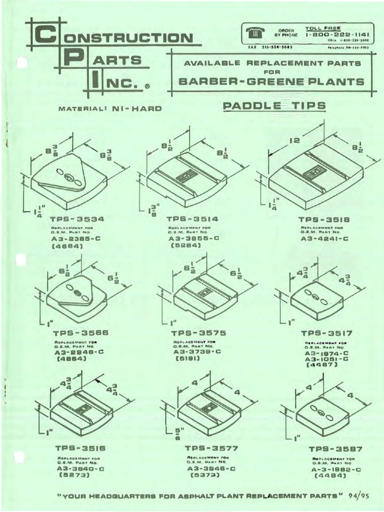 Asphalt Plant Replacement Parts Guide | PDF | Ceramic Engineering ...