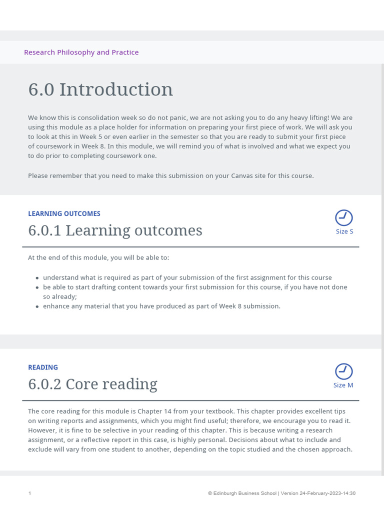Preparing Your First Coursework Submission | PDF | Methodology | Cognition