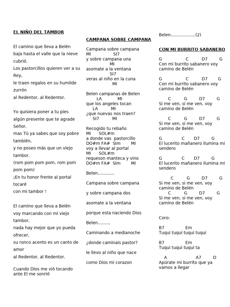 Villancicos Tradicionales de Navidad | PDF