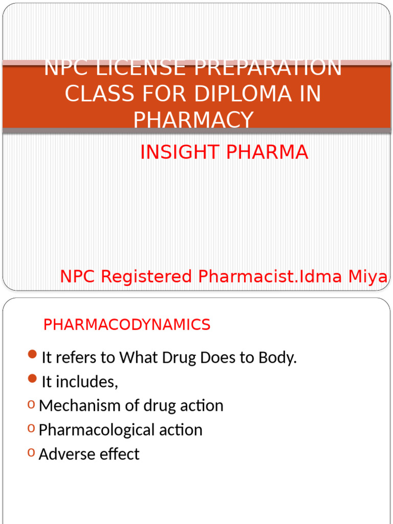 Pharmacodynamics Overview for Pharmacists | PDF | Bioavailability ...