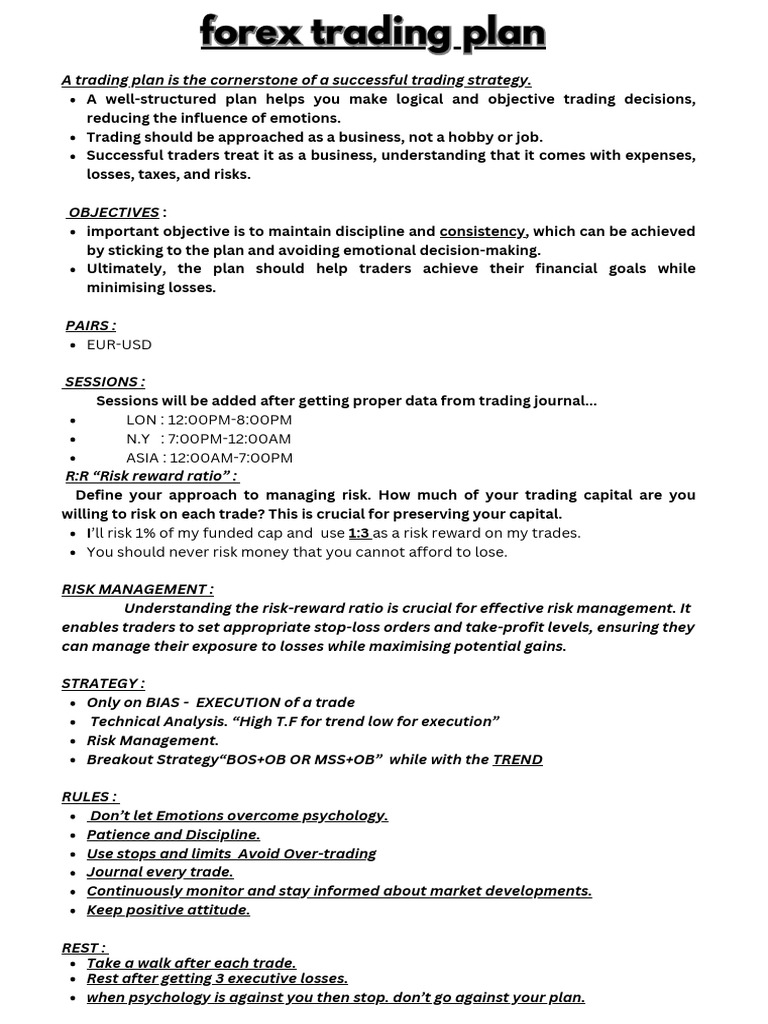 Forex Trading Plan Overview | PDF