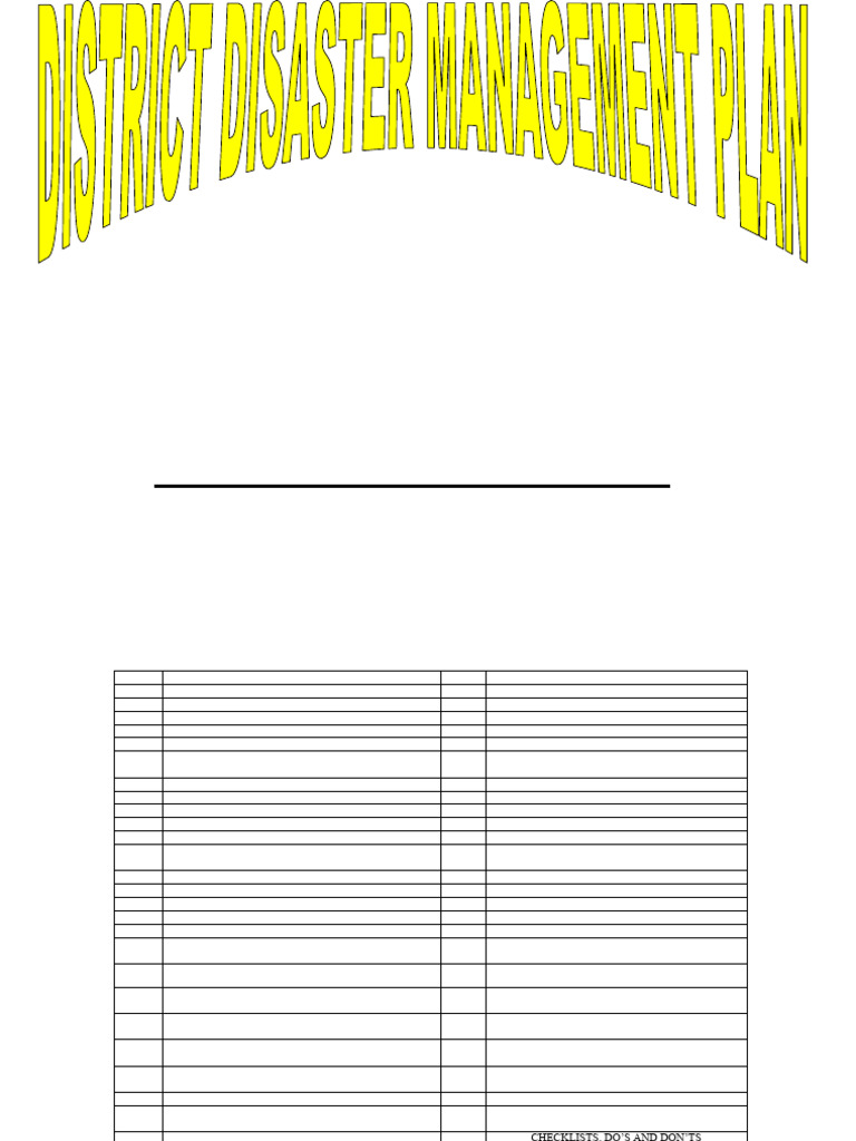 Rajouri Disaster Management Plan 2021-22 | PDF | Emergency Management ...