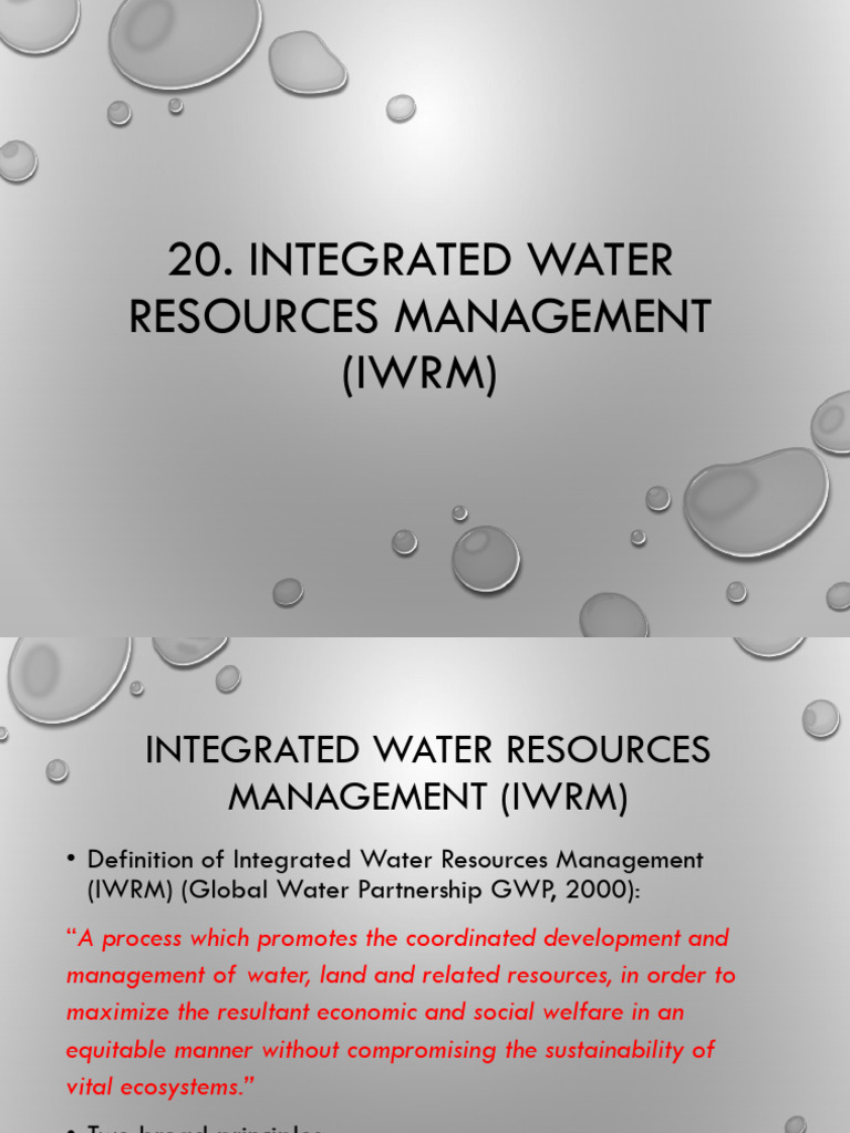 Integrated Water Resources Management | PDF | Water Resources | Fresh Water