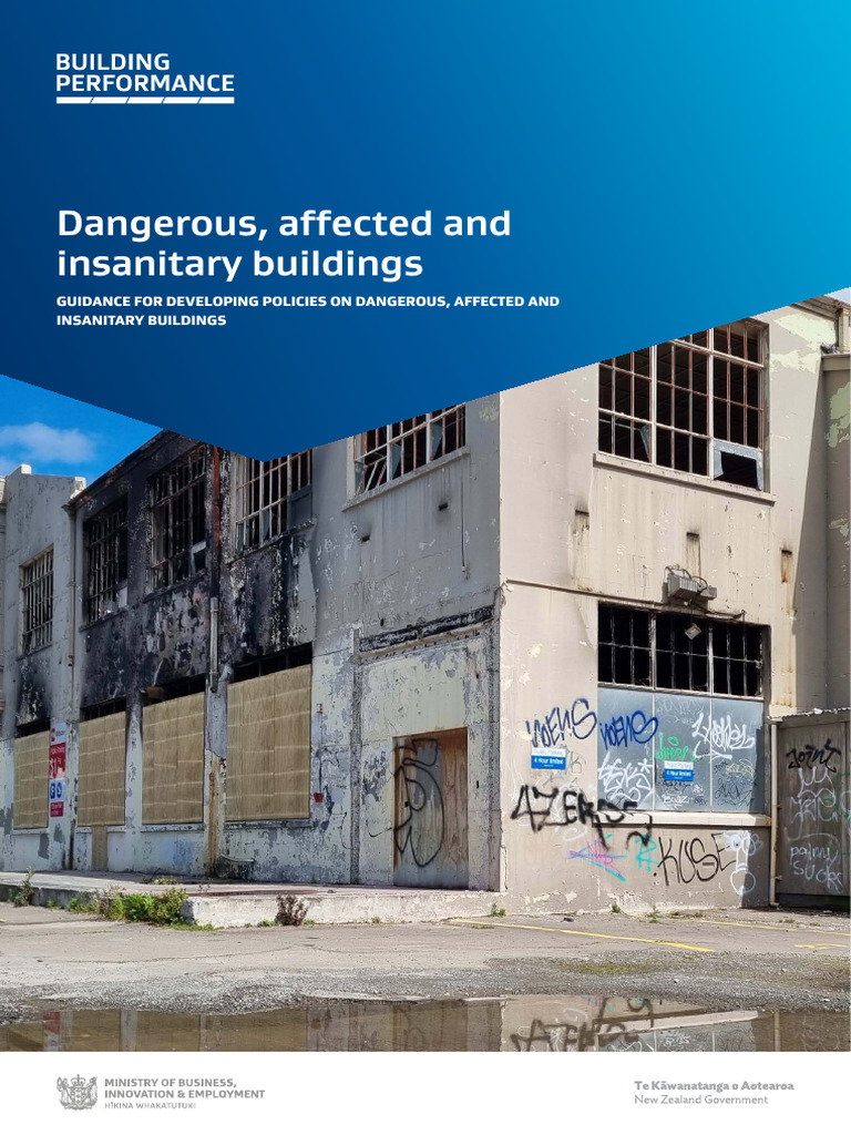 MBIE Guidance On Dangerous and Insanitary Buildings 2025 | PDF | Policy ...