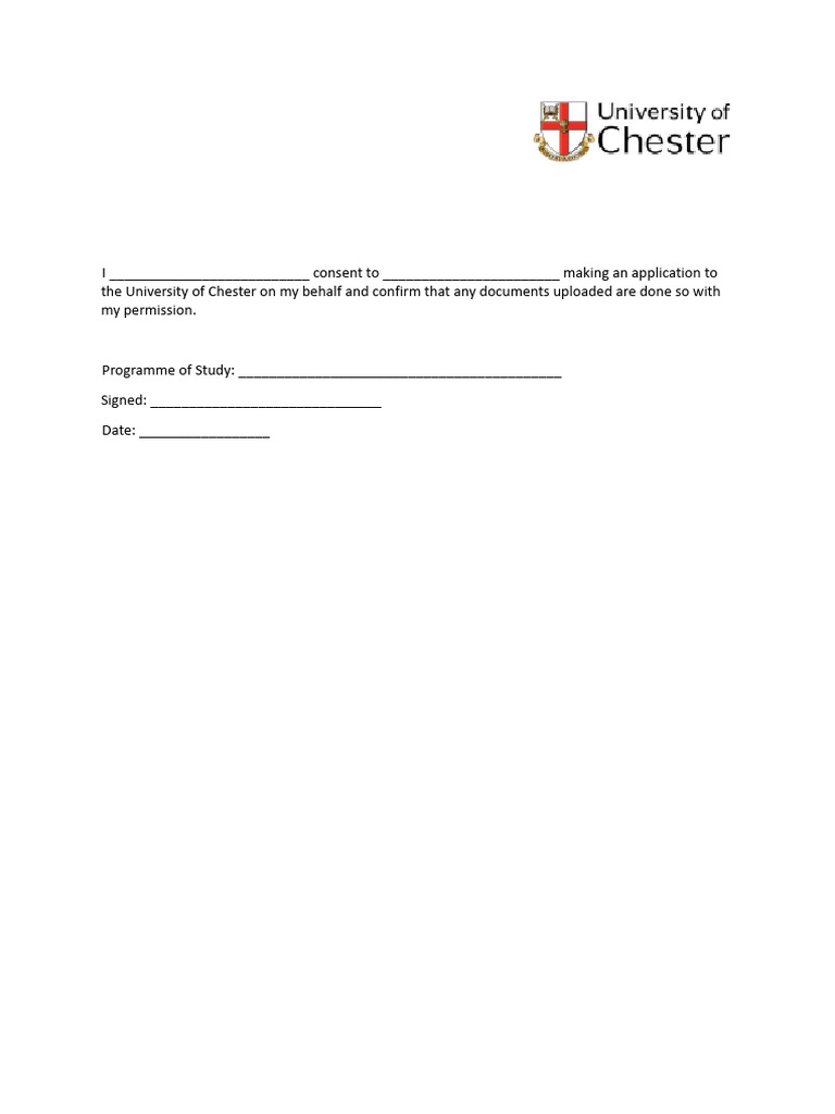 Consent Form for University Application | PDF