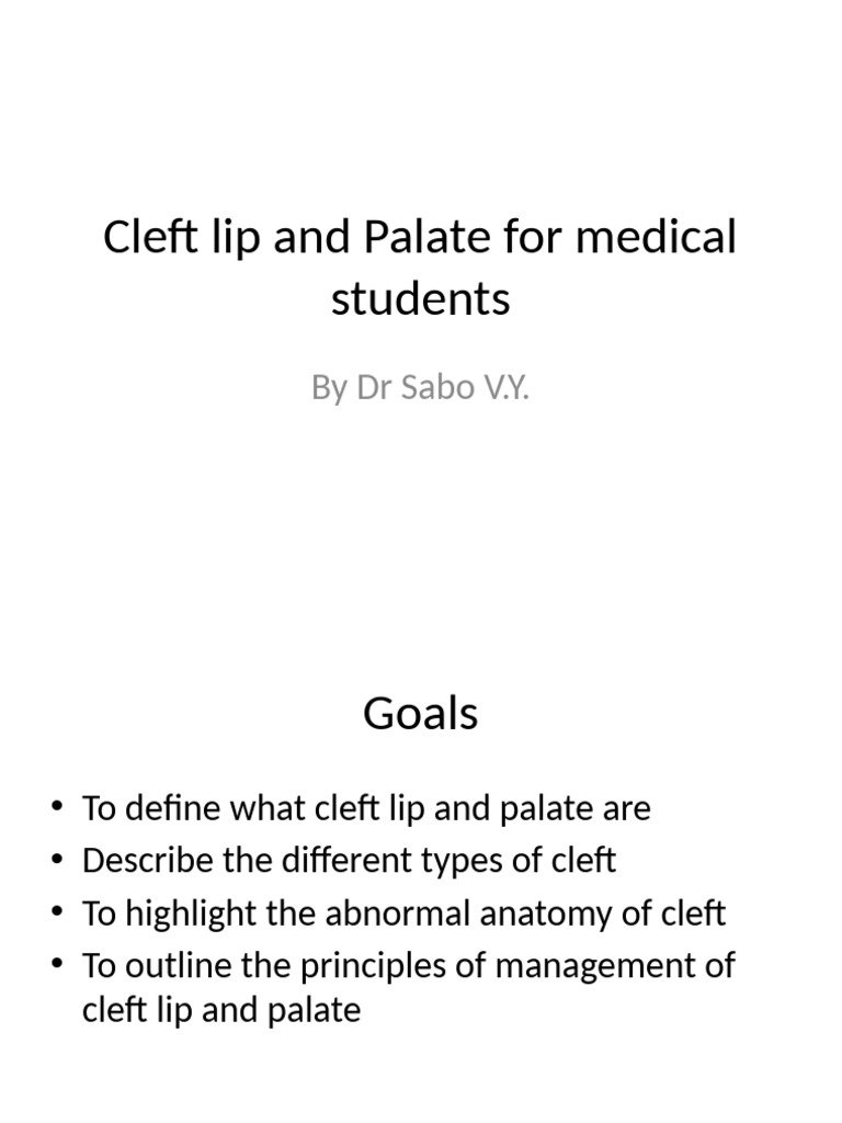 Cleft Lip and Palate Overview for Students | PDF | Diseases And ...