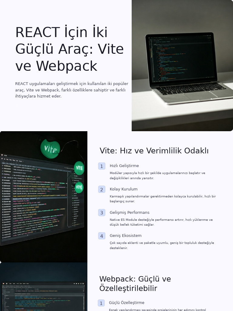 REACT Icin Iki Guclu Arac Vite Ve Webpack | PDF