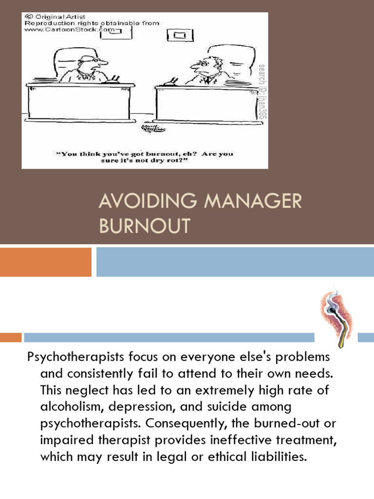 Avoiding Manager Burnout | PDF | Psychotherapy | Psychological Trauma