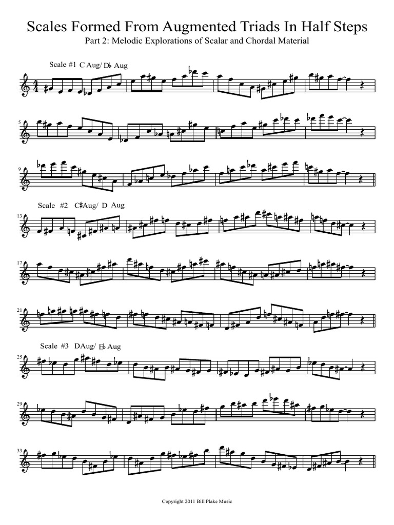 Augmented Scales and Triads Guide | PDF