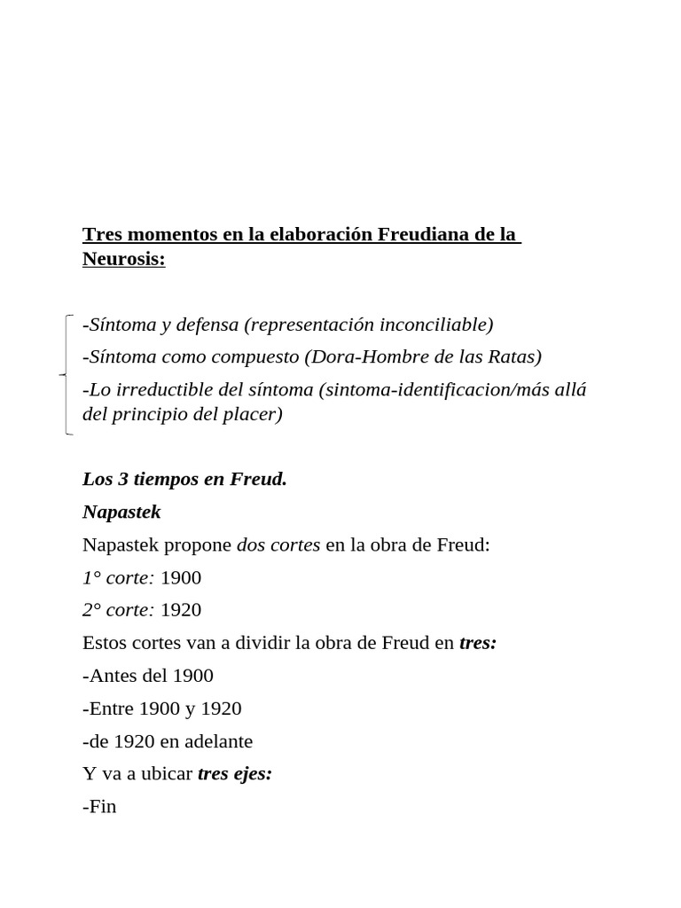 Los 3 Tiempos de Freud Napa | PDF | Mente inconsciente | Sigmund Freud