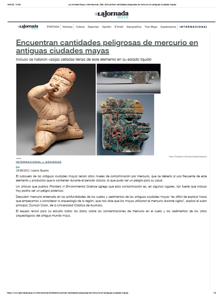 La Jornada Maya - Internacional - Efe - Encuentran Cantidades ...