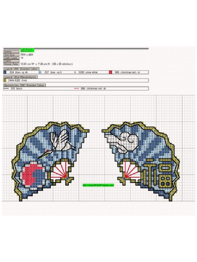 Hand Fan 5 Cross Stitch Pattern | PDF