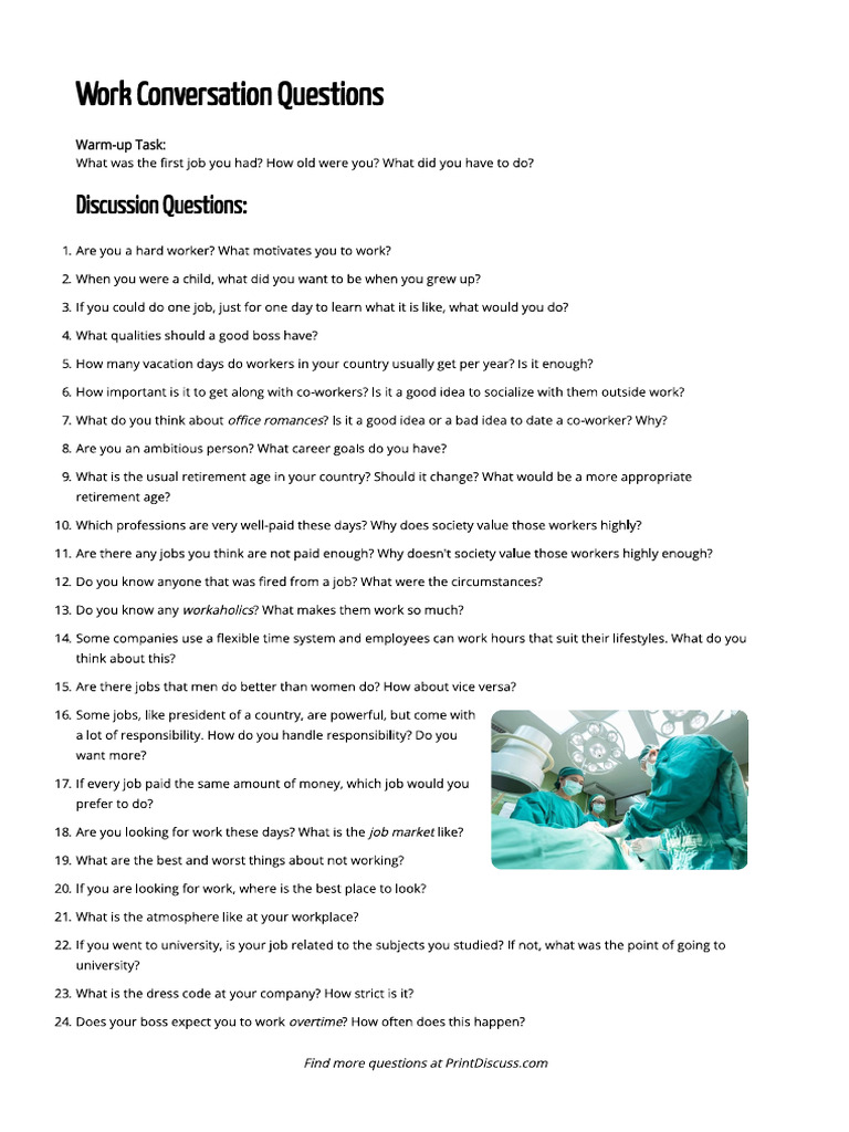 Work Questions | PDF