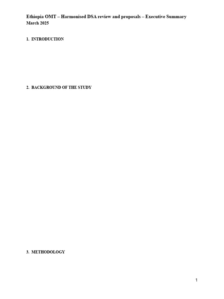 Ethiopia 2025 Revised DSA Rates Proposal | PDF | Cost Of Living | Per Diem
