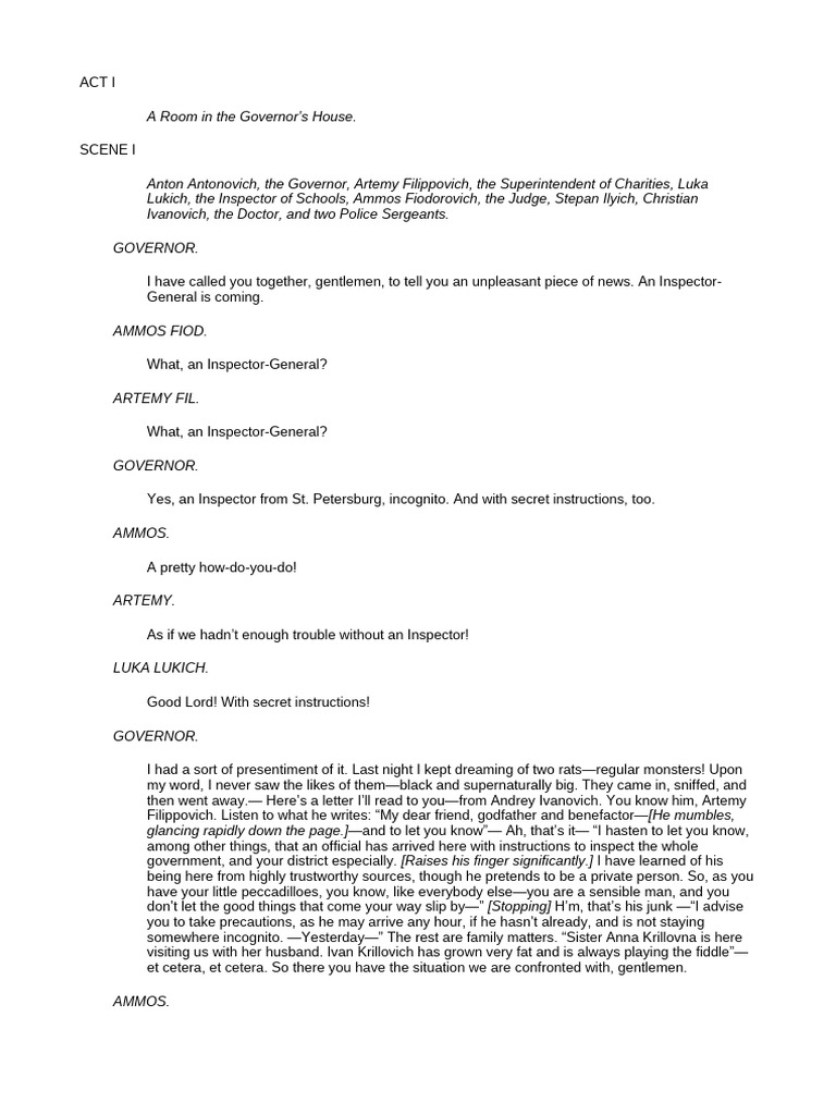 ACT I | PDF | Inn