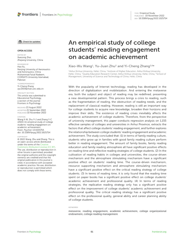 An Empirical Study of College | PDF | Survey Methodology | Validity ...