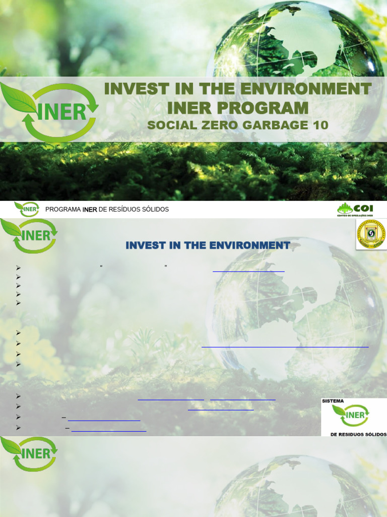 Invest in The Environment Iner Program | PDF | Municipal Solid Waste ...