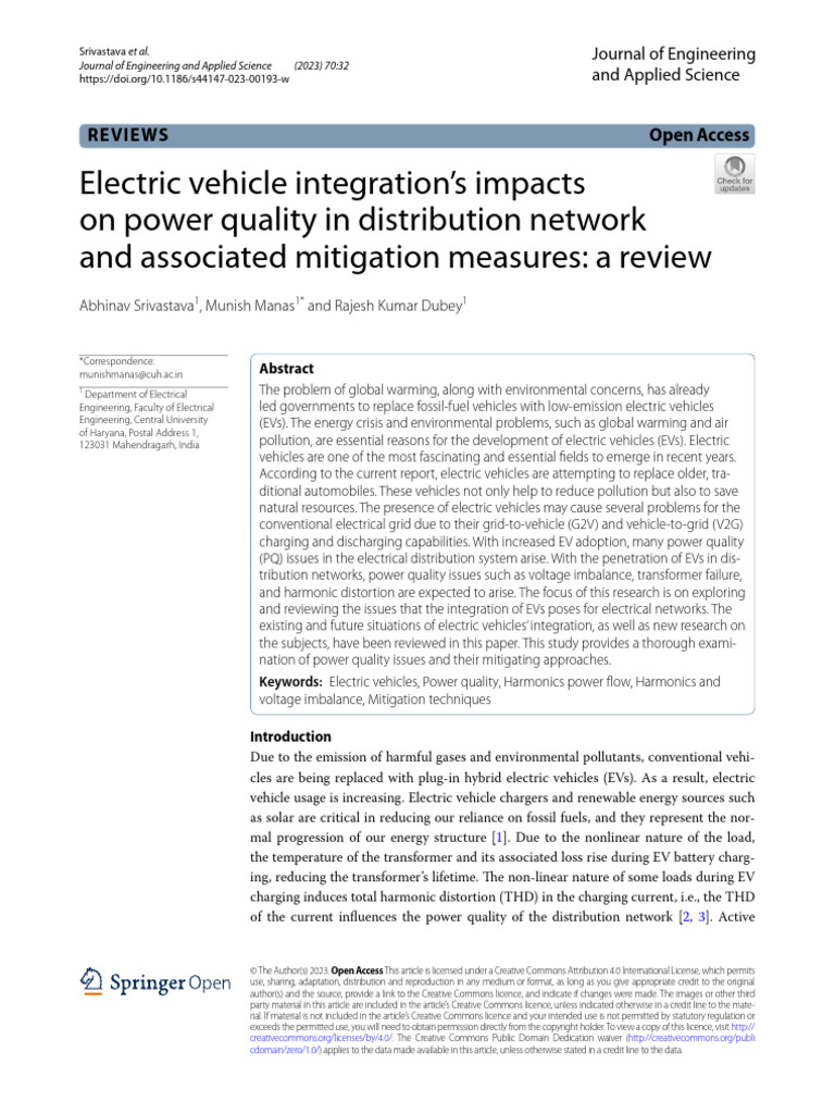 EV Integration and Power Quality Issues | PDF | Battery Charger ...