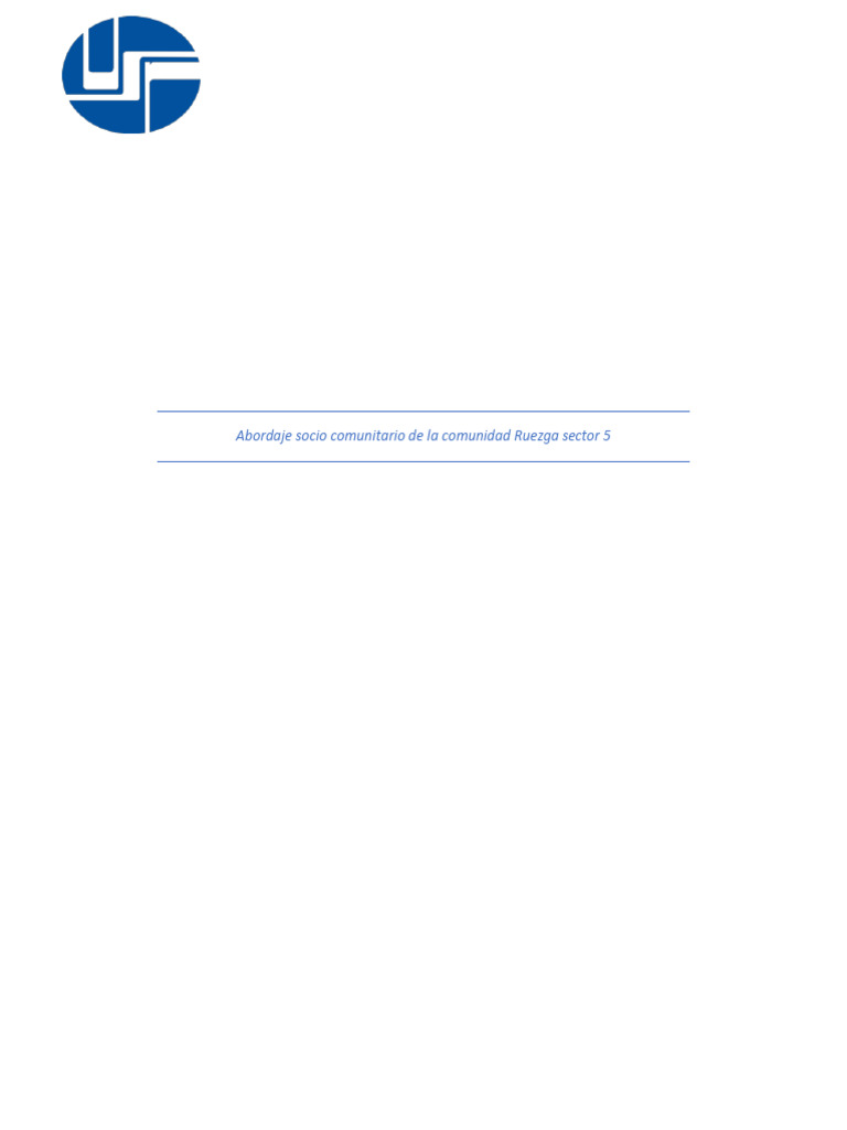 Abordaje Socio-Comunitario Ruezga Norte | PDF