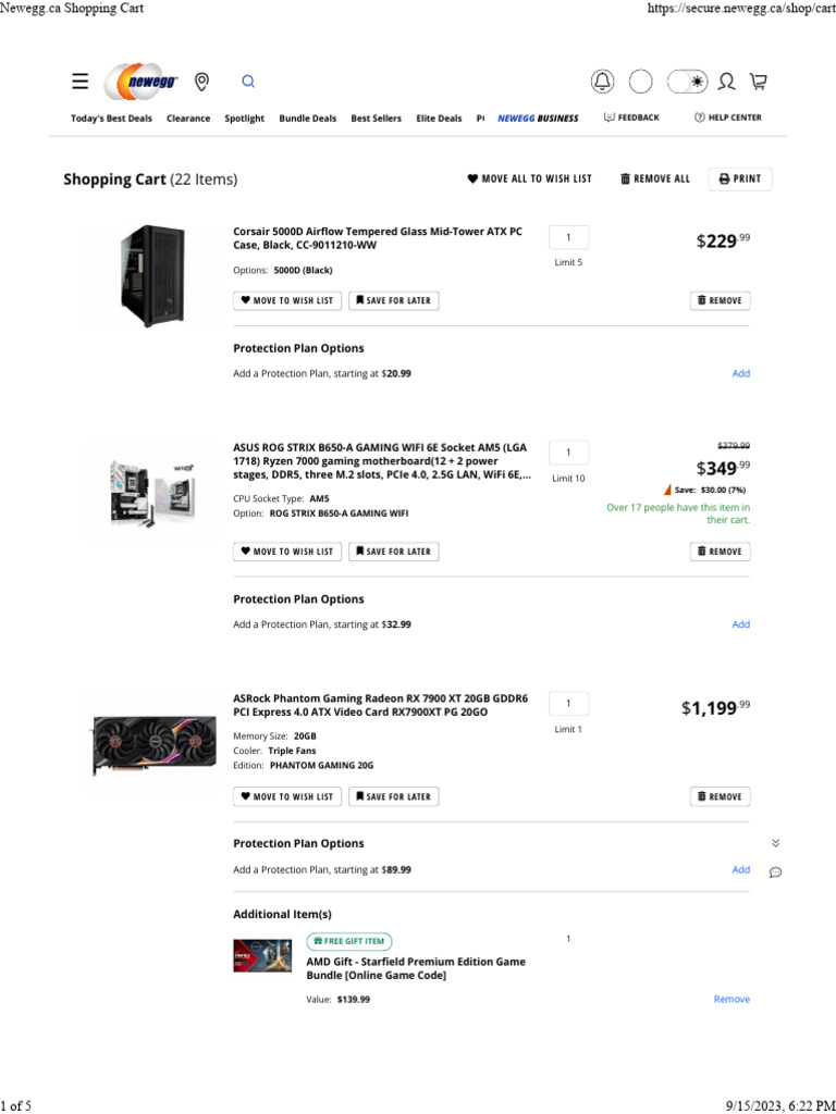Newegg Shopping Cart Overview | PDF | Computer Hardware | Computing