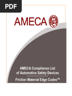 AMECA List of VESC V 3 Brake Friction Material Edge Codes December