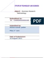 Subject: - : Business Research Methodology