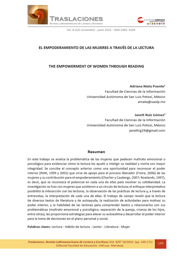 Lectura - Y - Empoderamiento de Las Mujeres | PDF | Empoderamiento ...