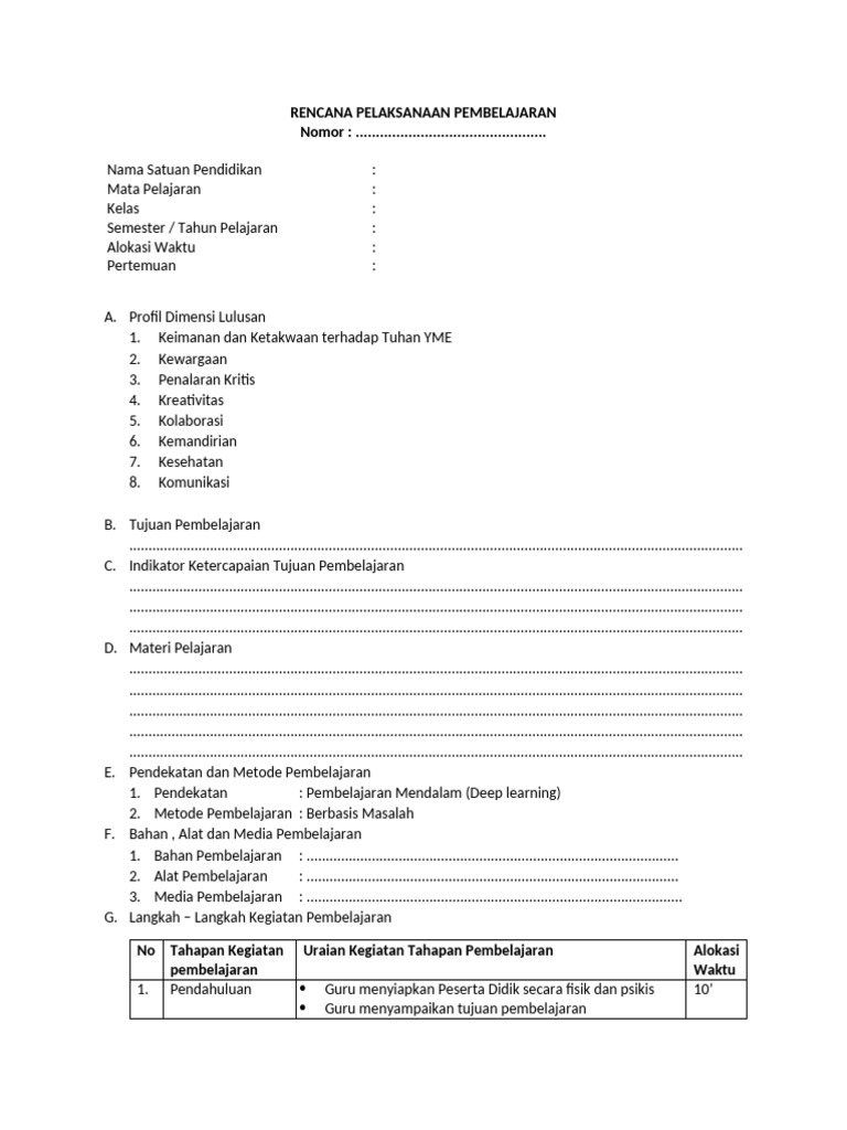 KONSEP RPP Berbasis Masalah | PDF
