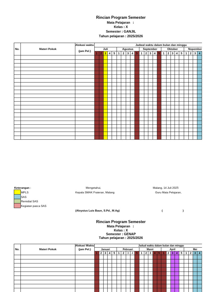 Prota dan Promes Kurikulum Merdeka SD | PDF