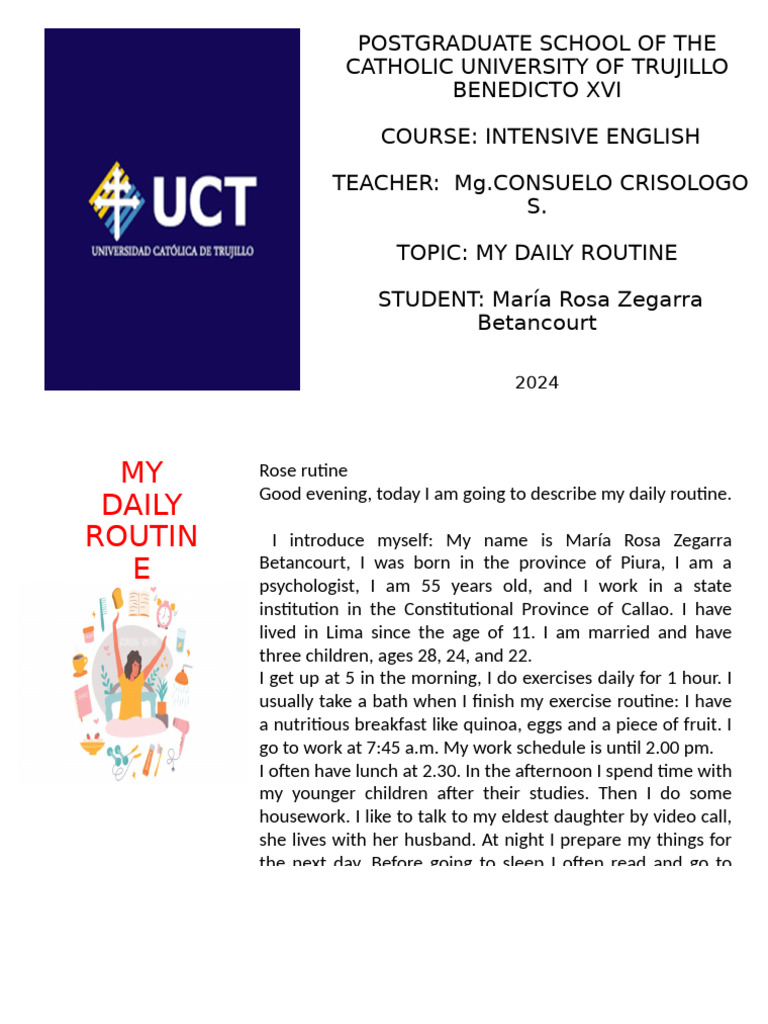 My Daily Routine MRZB | PDF