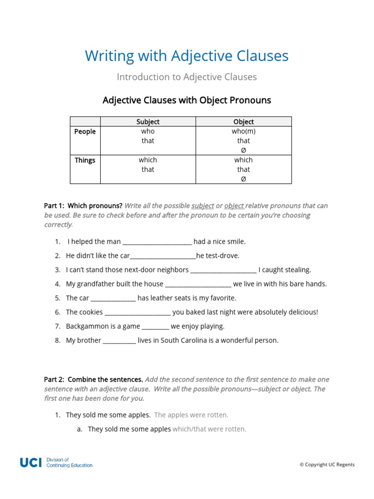 Independent Practice Object Pronouns | PDF