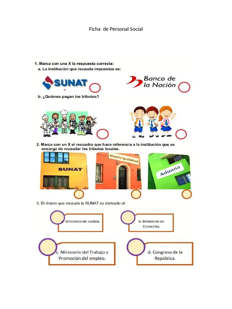 Ficha de Personal Social | PDF