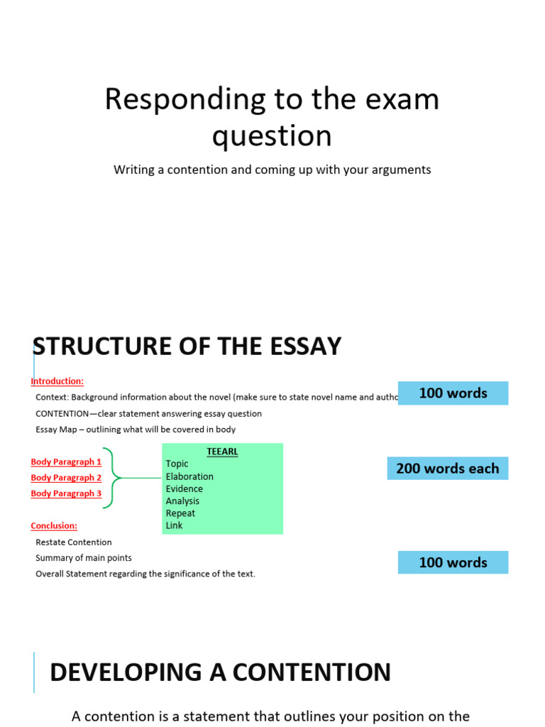 Crafting a Strong Essay Contention | PDF | Essays | Leadership