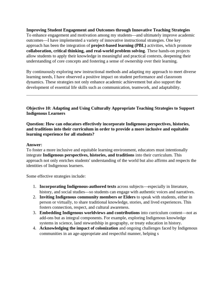 Innovative Teaching for Student Engagement | PDF | Learning | Human ...