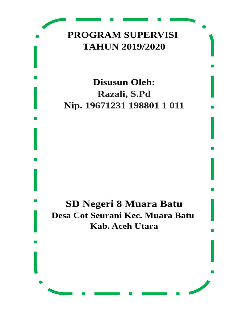 Program Supervisi 2019 | PDF
