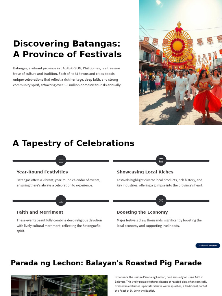 Discovering Batangas A Province of Festivals | PDF | Festival