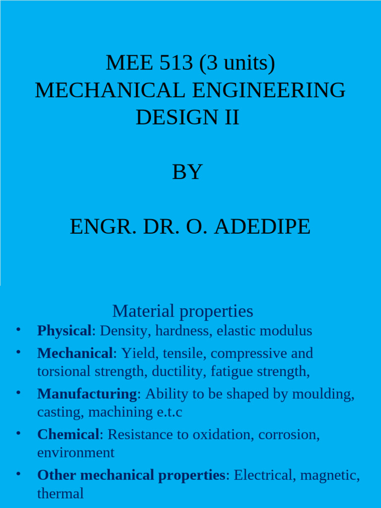 Mechanical Properties and Load Analysis | PDF | Deformation ...