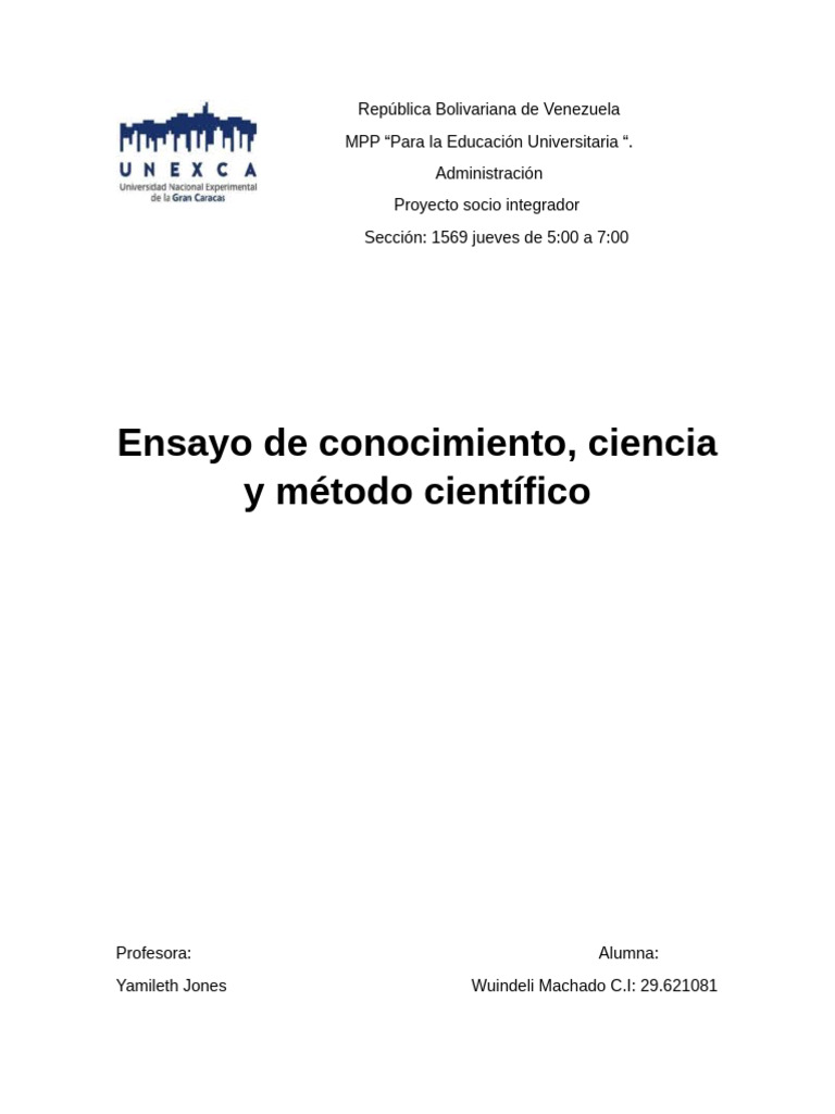 Conocimiento y Ciencia: Fundamentos Esenciales | PDF | Conocimiento ...