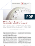 2010 Marketing Review 360 Degree Touchpoint Management