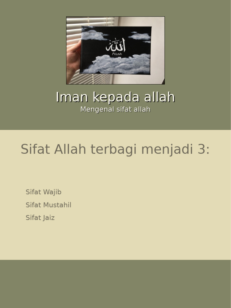 20 Sifat Wajib Allah dan Penjelasannya | PDF