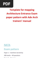Entrance Exam Paper Pattern NATA, AIEEE & CET
