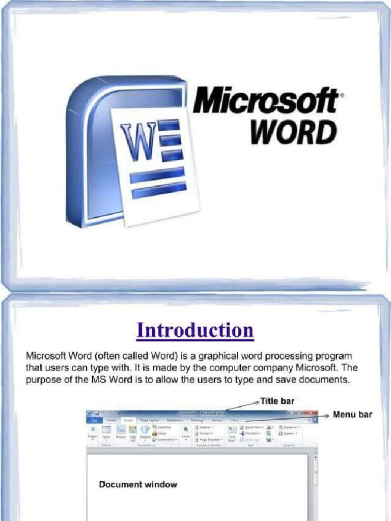 Grade 7 - Introduction in Ms Word | PDF