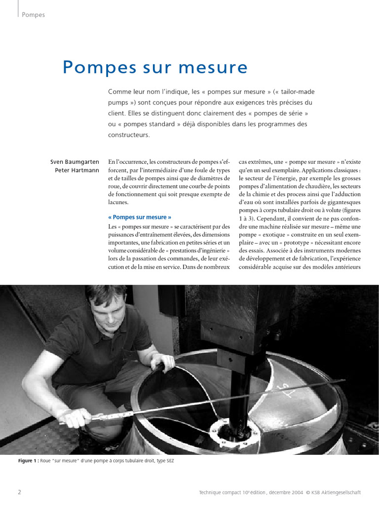 Pompes sur mesure : conception et fabrication | PDF | Pompe | Machine