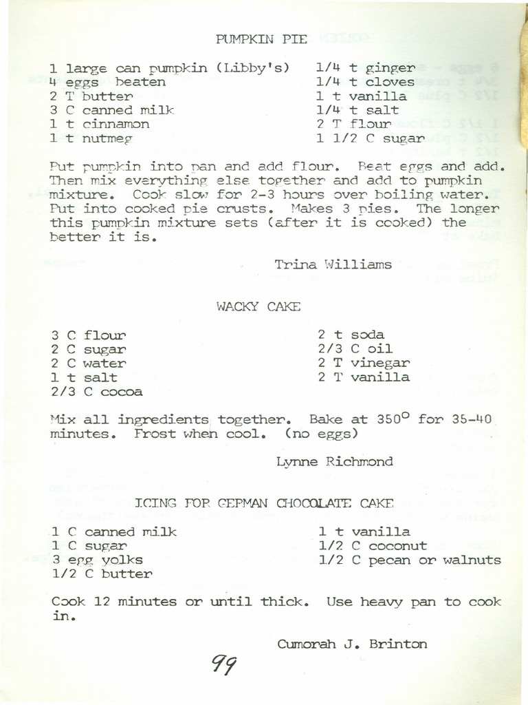 PumpkinPie and Crust | PDF | Cakes | Butter