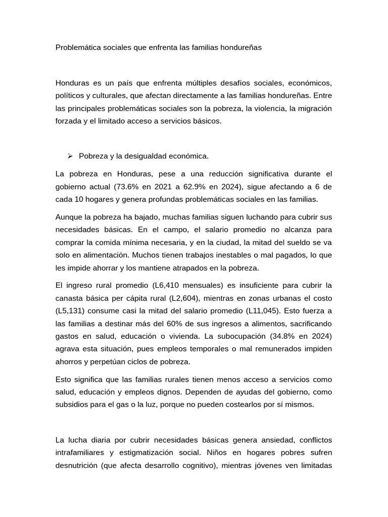 Problemática Sociales | PDF | Pobreza | Pobreza e indigencia