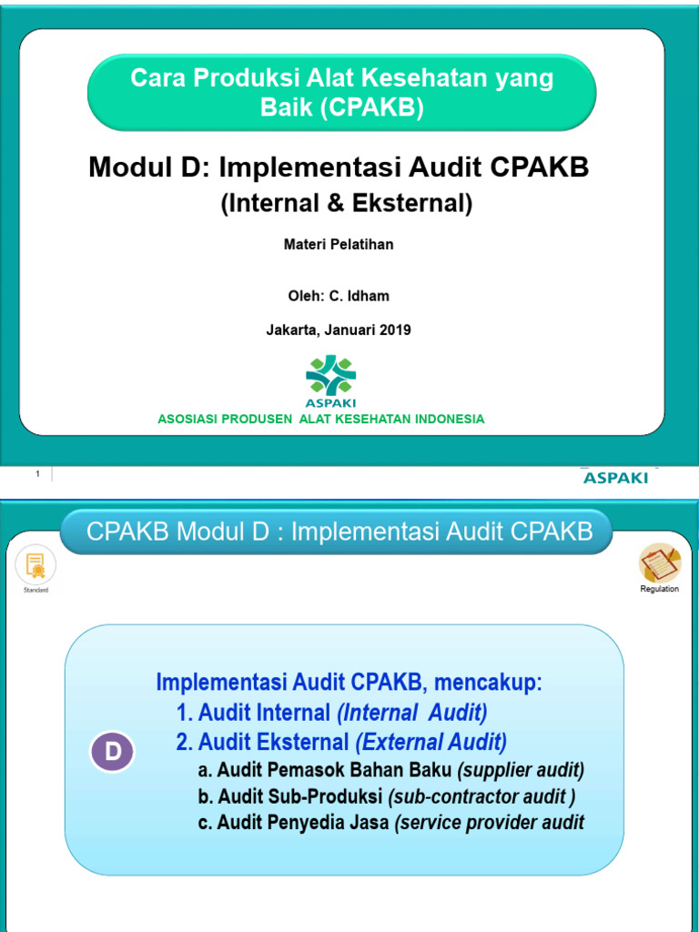 Modul D: Audit CPAKB Internal | PDF