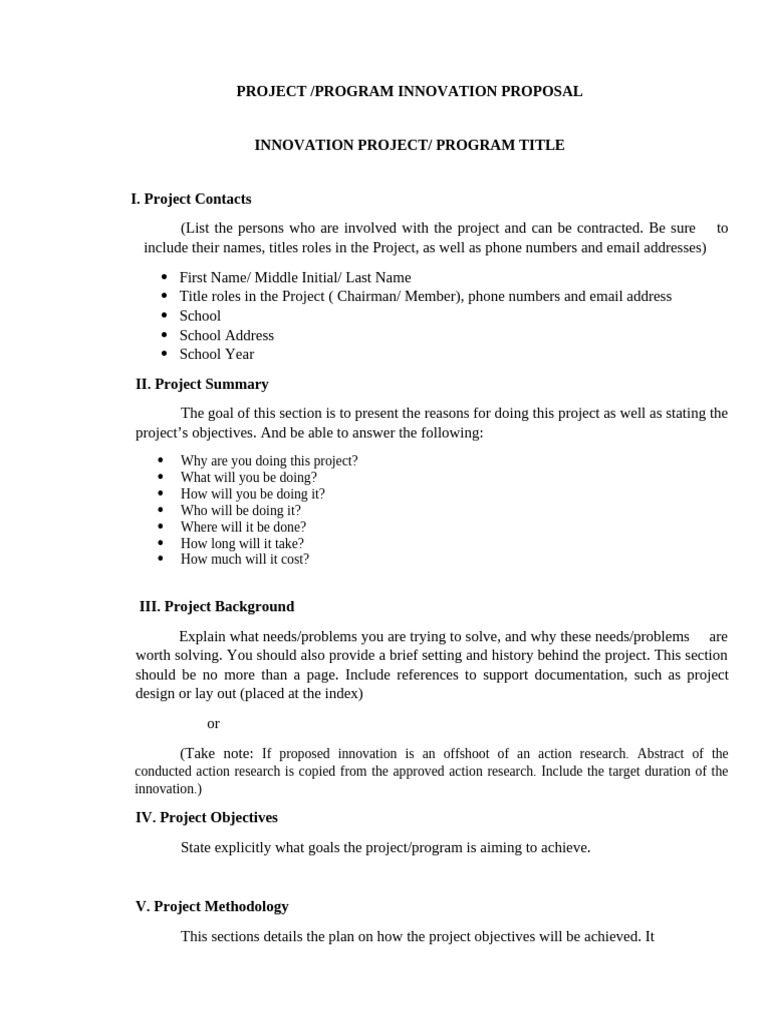 Innovation Proposal Guidelines | PDF | Typefaces | Abstract (Summary)