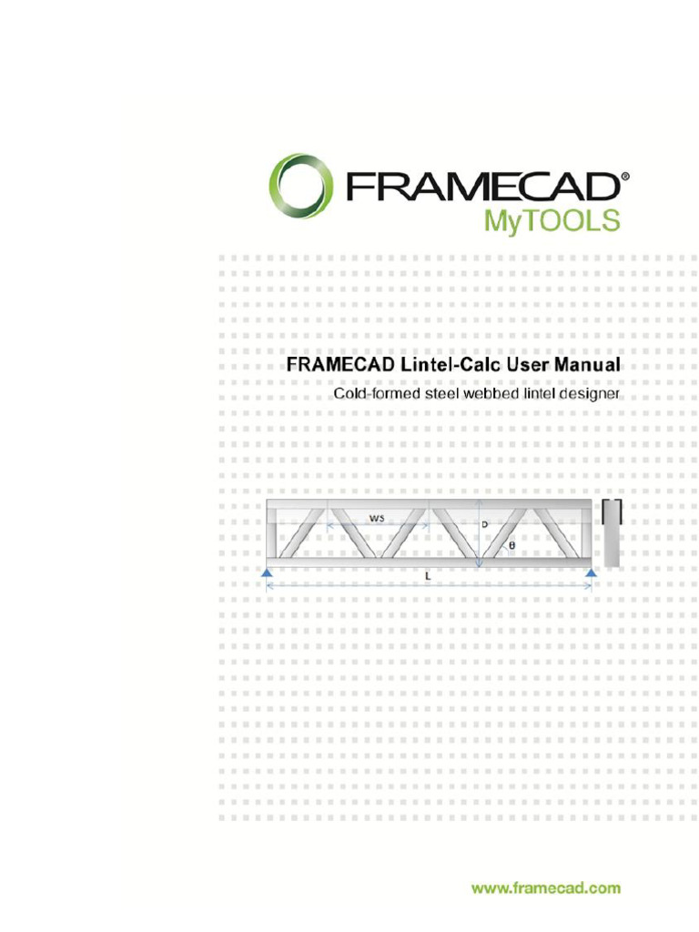 FRAMECAD Lintel-Calc Overview | PDF | Structural Engineering | Civil ...